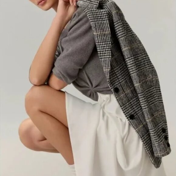 Anthropologie Gray and Cream Knotted Dress - Picture 3 of 7